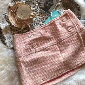 Vintage Abercrombie & Fitch Y2k Tweed Schoolgirl Academia Clueless Mini Skirt 0